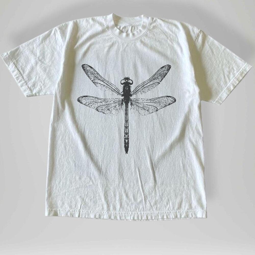 Dragonfly Drawing T-Shirt Style Insect Sketch, Nature Lover Gift